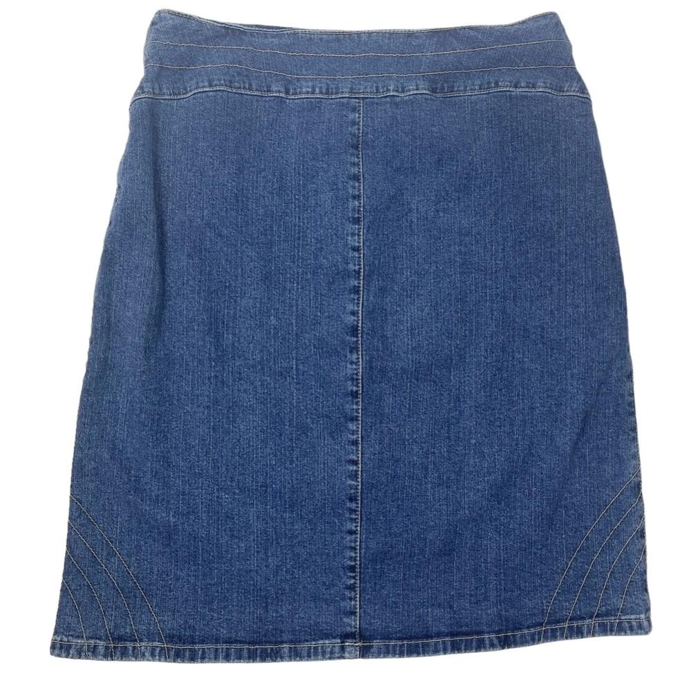 L.A. Blues Vintage Y2K 90s Zip Front Denim Jean Skirt Grunge Streetwear Size 10 - Picture 2 of 14